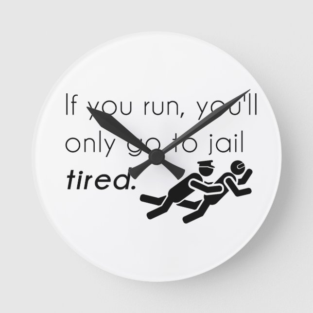 Cops Jokes Round Clock (Front)