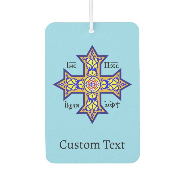 Coptic Cross Car Air Freshener (Front)