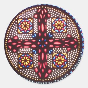 Coptic Cross Classic Round Sticker
