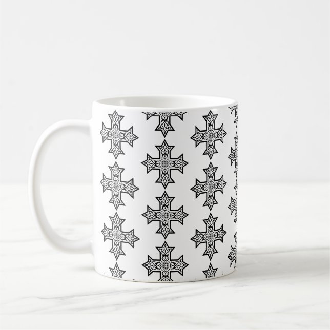 Coptic Cross Coffee Mug (Left)