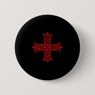 Coptic Cross Coptic Orthodox Church Eastern Christ 6 Cm Round Badge