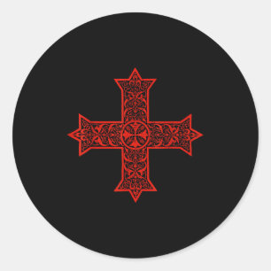 Coptic Cross Coptic Orthodox Church Eastern Christ Classic Round Sticker