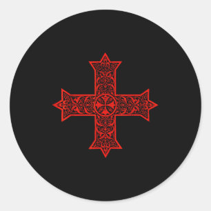 Coptic Cross Coptic Orthodox Church Eastern Christ Classic Round Sticker