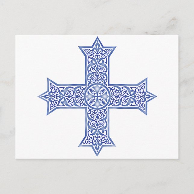 Coptic cross holiday postcard (Front)