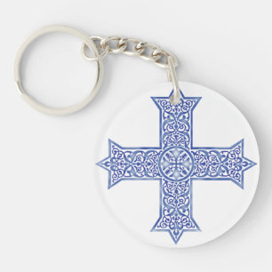 Coptic cross key ring