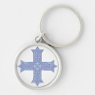 Coptic cross key ring