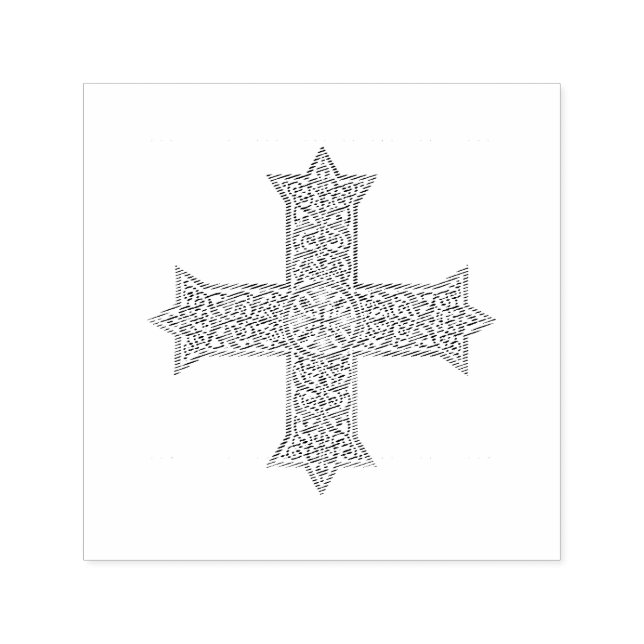 Coptic cross self-inking stamp (Design)