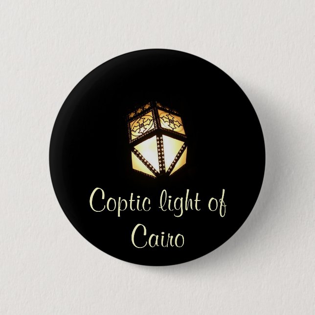 Coptic light 6 cm round badge (Front)