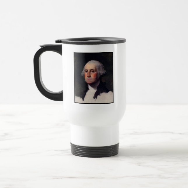 Copy Anthaeneum George Washington, Gilbert Stuart  Travel Mug (Left)