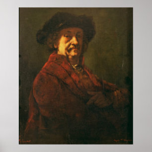 Copy of a Rembrandt Self Portrait, 1869 Poster