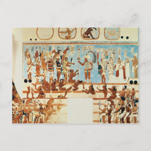 Copy of a wall painting from Bonampak Postcard