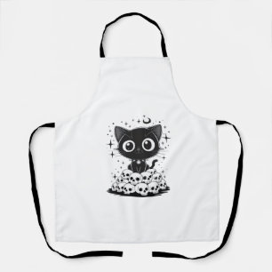 Copy of Cat Skulls Creepy Cute Kitty Goth Black Al Apron