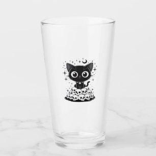Copy of Cat Skulls Creepy Cute Kitty Goth Black Al Glass