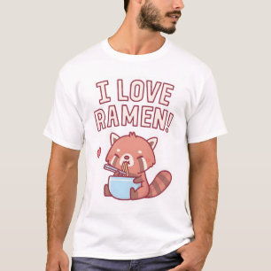 Copy of Cute Red Panda I Love Ramen T-Shirt