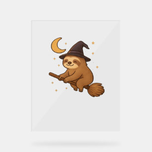 Copy of Ghost Hedgehog Librarian – Cute Halloween  Acrylic Sign