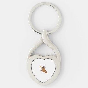 Copy of Ghost Hedgehog Librarian – Cute Halloween  Key Ring