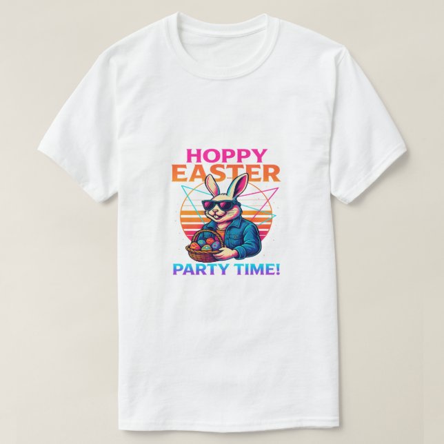 Copy of Hoppy Easter_Party Time – Bold & Exclusive T-Shirt (Design Front)