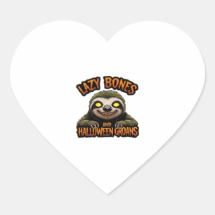 Copy of Lazy Bones and Halloween Groans - Creepy S Heart Sticker