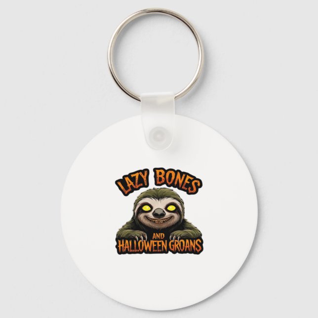 Copy of Lazy Bones and Halloween Groans - Creepy S Key Ring (Front)