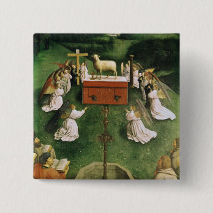 Copy of The Adoration of the Mystic Lamb 15 Cm Square Badge