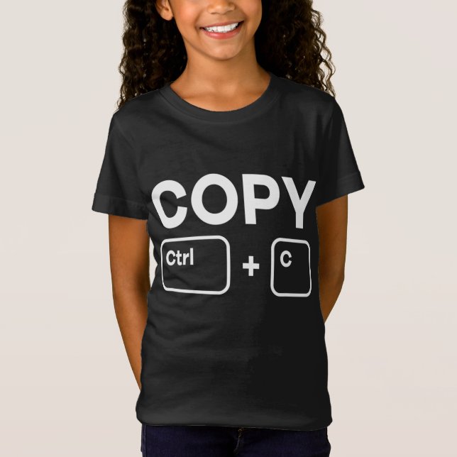 Copy Paste Ctrl-C Ctrl-V Daddy Mummy Children Matc T-Shirt (Front)