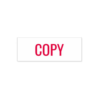 COPY Red Ink Text Business Self-inking Stamp