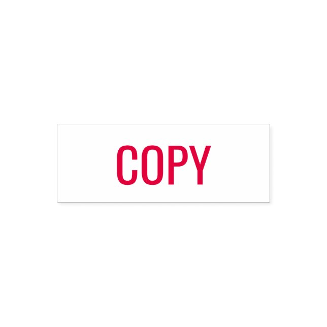 COPY Red Ink Text Business Self-inking Stamp (Design)