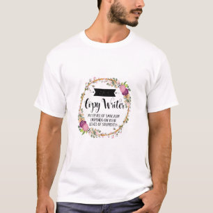 Copy Writer Level Of Sarcasm Floral For Women T-Shirt