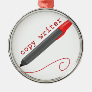 Copy Writer Metal Tree Decoration