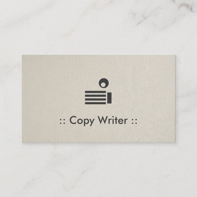 Copy Writer Simple Elegant Professional Business Card (Front)