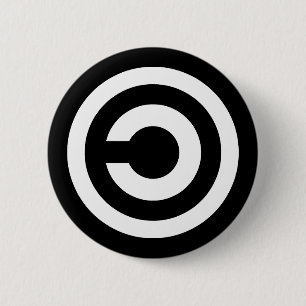 Copyleft - information wants to be free 6 cm round badge