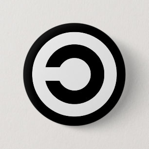Copyleft - information wants to be free 6 cm round badge
