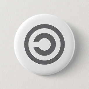 Copyleft - information wants to be free 6 cm round badge