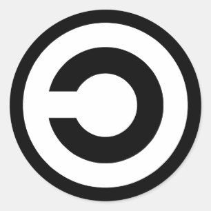 Copyleft - information wants to be free classic round sticker