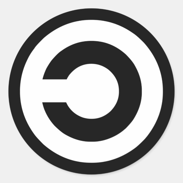 Copyleft - information wants to be free classic round sticker (Front)