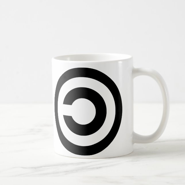Copyleft - information wants to be free coffee mug (Right)