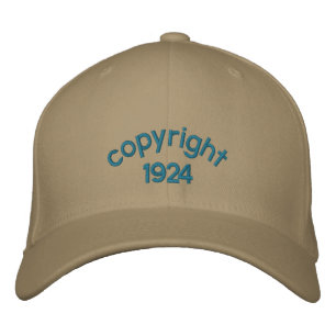 copyright 1924 embroidered hat