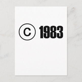 Copyright 1983 postcard