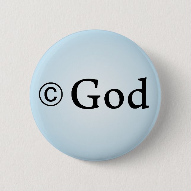 Copyright God button (Front)