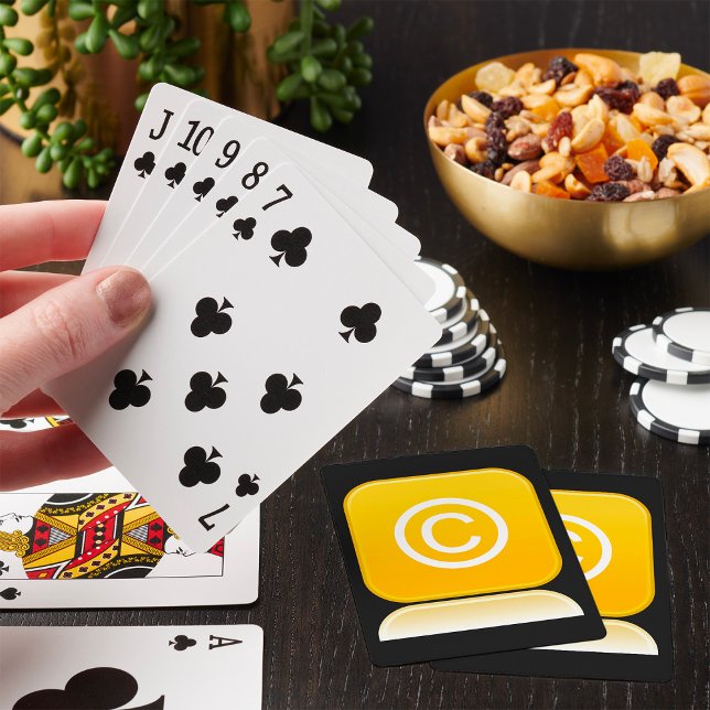 Copyright Symbol Yellow Playing Cards (Creator Uploaded)