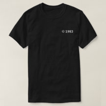 Copyright Year T-Shirt - Customisable Year