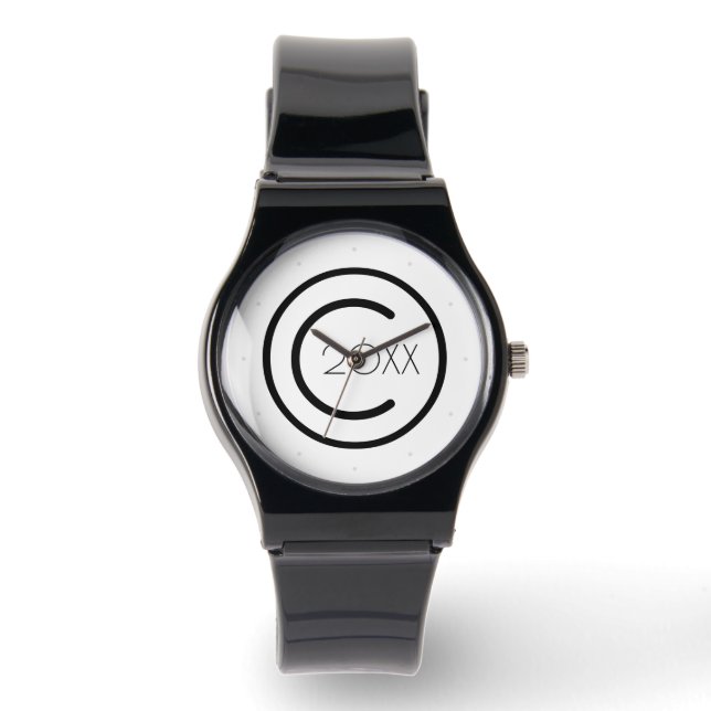 Copyright Yourself Modern Typographical Watch (Front)