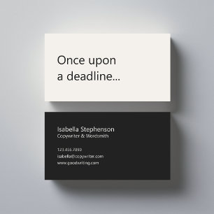 Copywriter Freelance Writer Modern Minimal Business Card