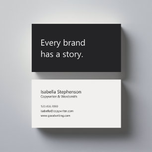 Copywriter Freelance Writer Modern Minimalist Business Card