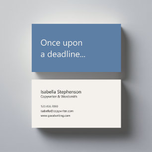 Copywriter Freelance Writer Simple Humourous Business Card
