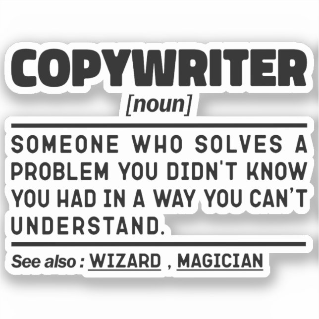 Copywriter Noun Cool Worker Dad Sarcastic Sayings (Front)
