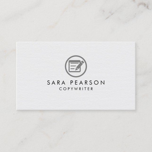 Copywriter Writer Print Publishing Business Card (Front)