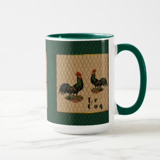 Coqs a la Ferme Vintage Mug