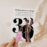 Coquette 30th Birthday Invitation<br><div class="desc">Pink Bow & Cocktails Coquette Modern 30th Birthday Invitation

You can change skin colour by clicking Personalise - Edit using Design Tool and Hide/Unhide the layers
You can personalise for ANY change</div>