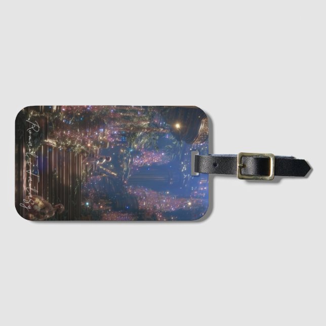 Coquette Aesthetic / Dark fantasy girl Luggage Tag (Front Horizontal)